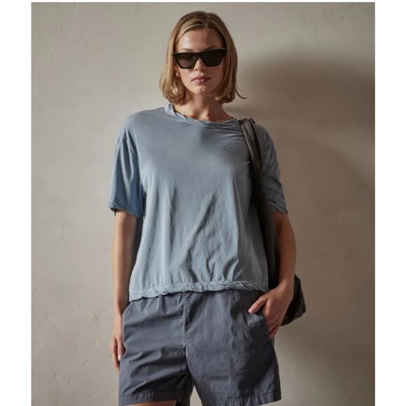James Perse SS High Gauge Fresca Jersey Tee in  Bluestone Pigment 1 S - Picture 1 of 2